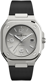Bell & Ross Br 05 Grå/Gummi BR05A-GR-ST/SRB