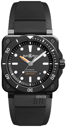 Bell & Ross Br 03-92 Grå/Gummi BR0392-D-BL-CE/SRB