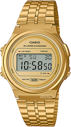 Casio Vintage LCD/Gulltonet stål Ø36.6 mm A171WEG-9AEF