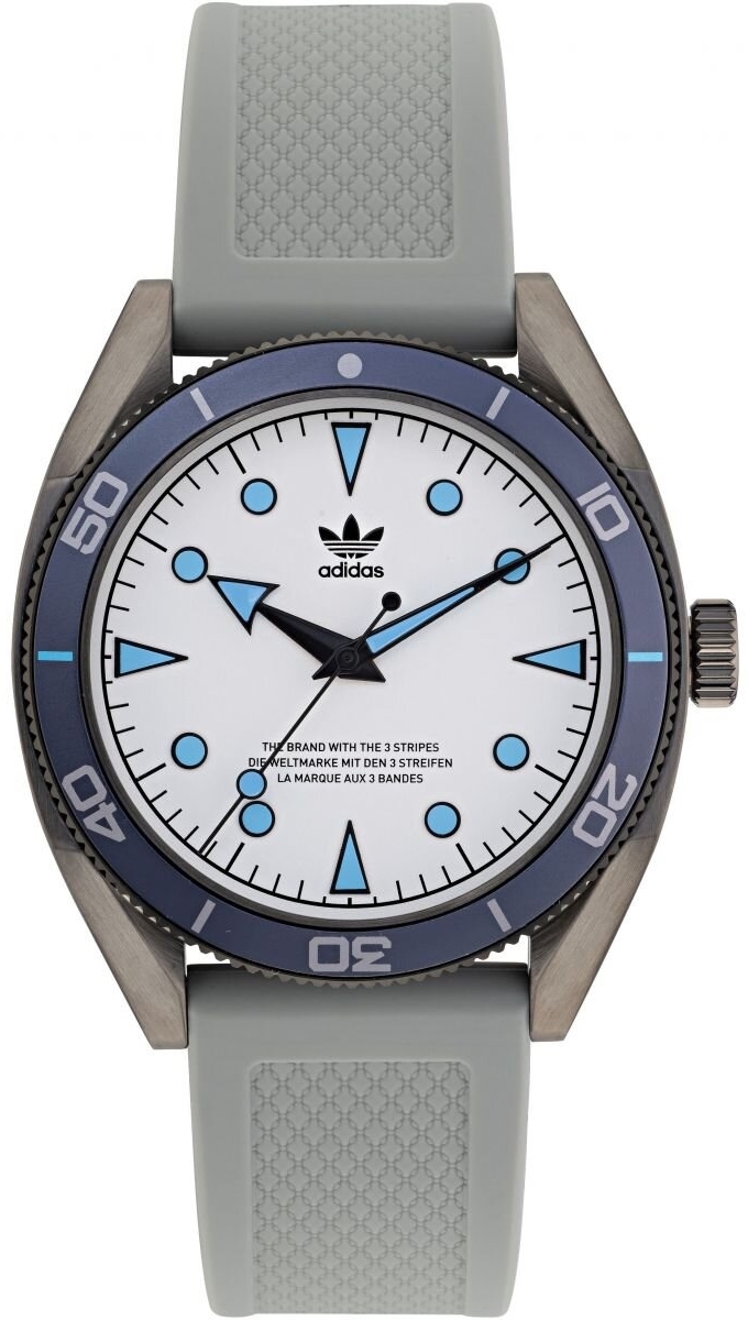 Adidas Herreklokke AOFH22003 Fashion Edition Hvit/Gummi Ø42 mm