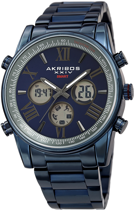 Akribos XXIV Herreklokke AK1095BU Divers Blå/Stål Ø45 mm