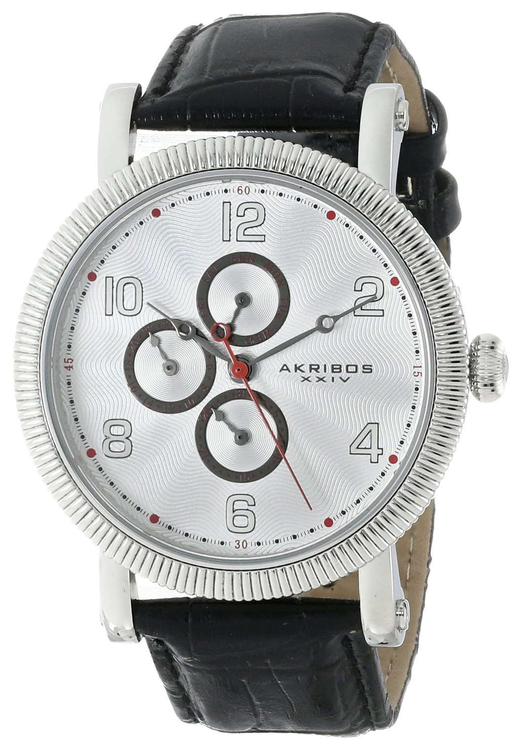Akribos XXIV Herreklokke AK599WT Ultimate Sølvfarget/Lær Ø44 mm