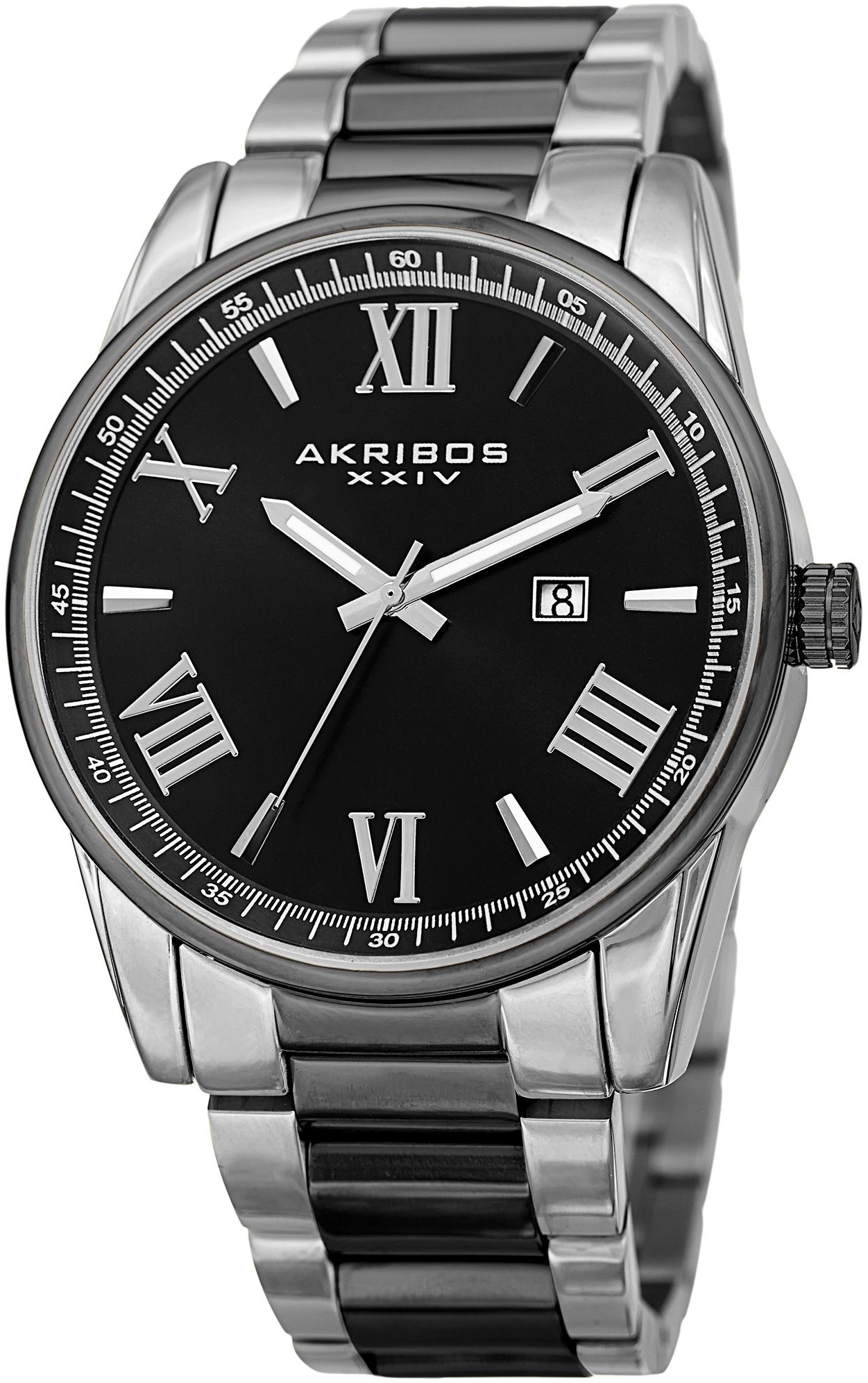 Akribos XXIV Herreklokke AK936TTB Sort/Stål Ø45 mm