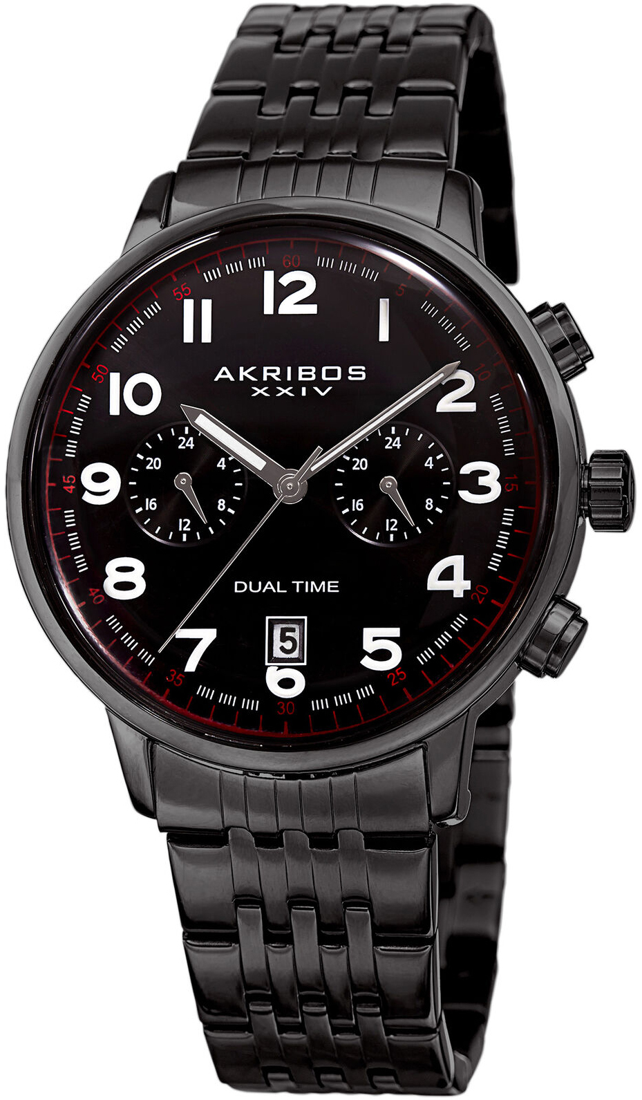 Akribos XXIV Herreklokke AK942BK Sort/Stål Ø42 mm