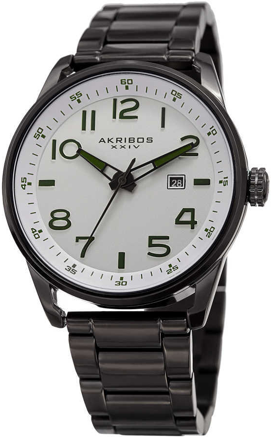 Akribos XXIV Herreklokke AK956SS Hvit/Stål Ø44 mm