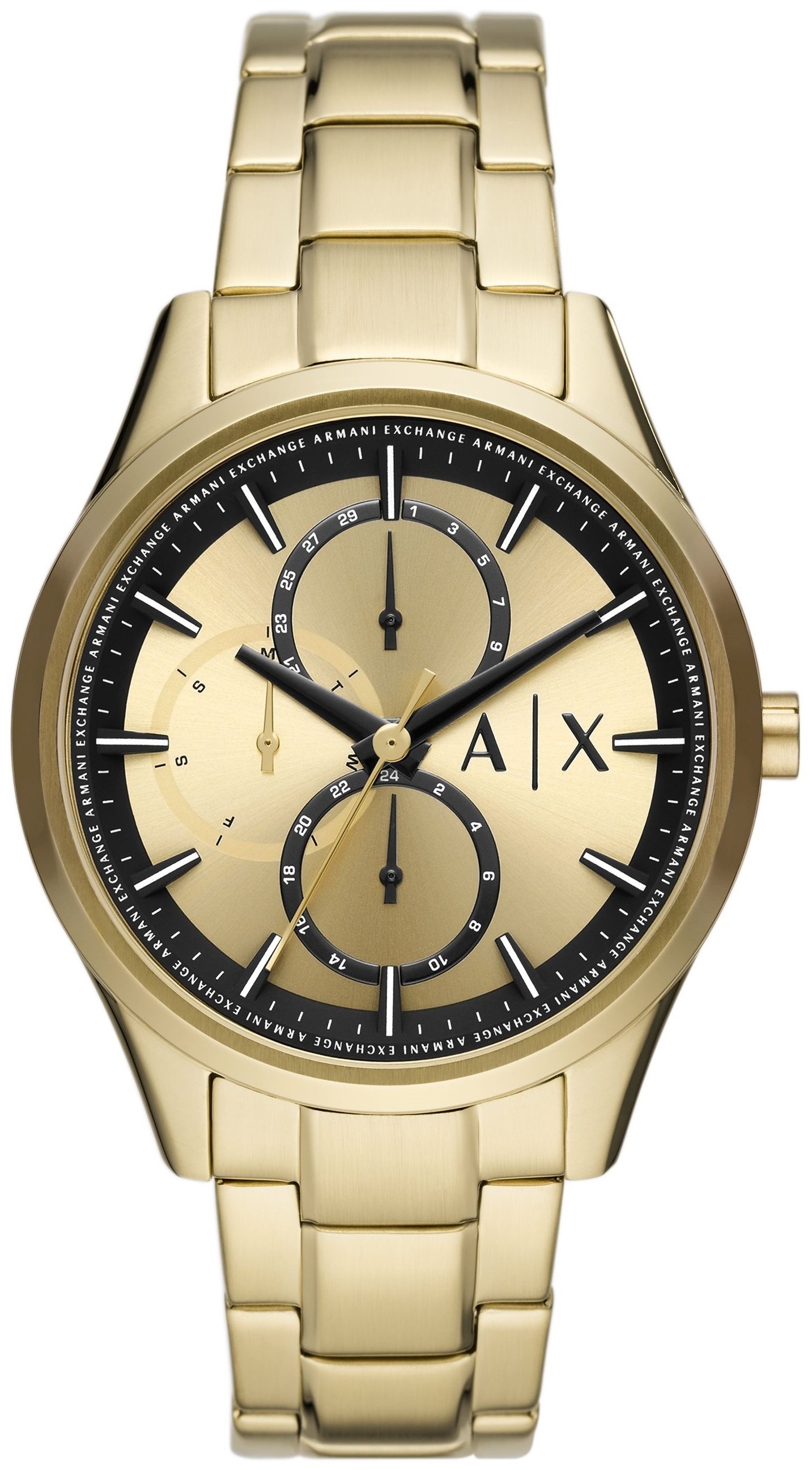 Bilde av Armani Exchange Herreklokke Ax1866 Dante Sort/gulltonet Stål Ø42 Mm