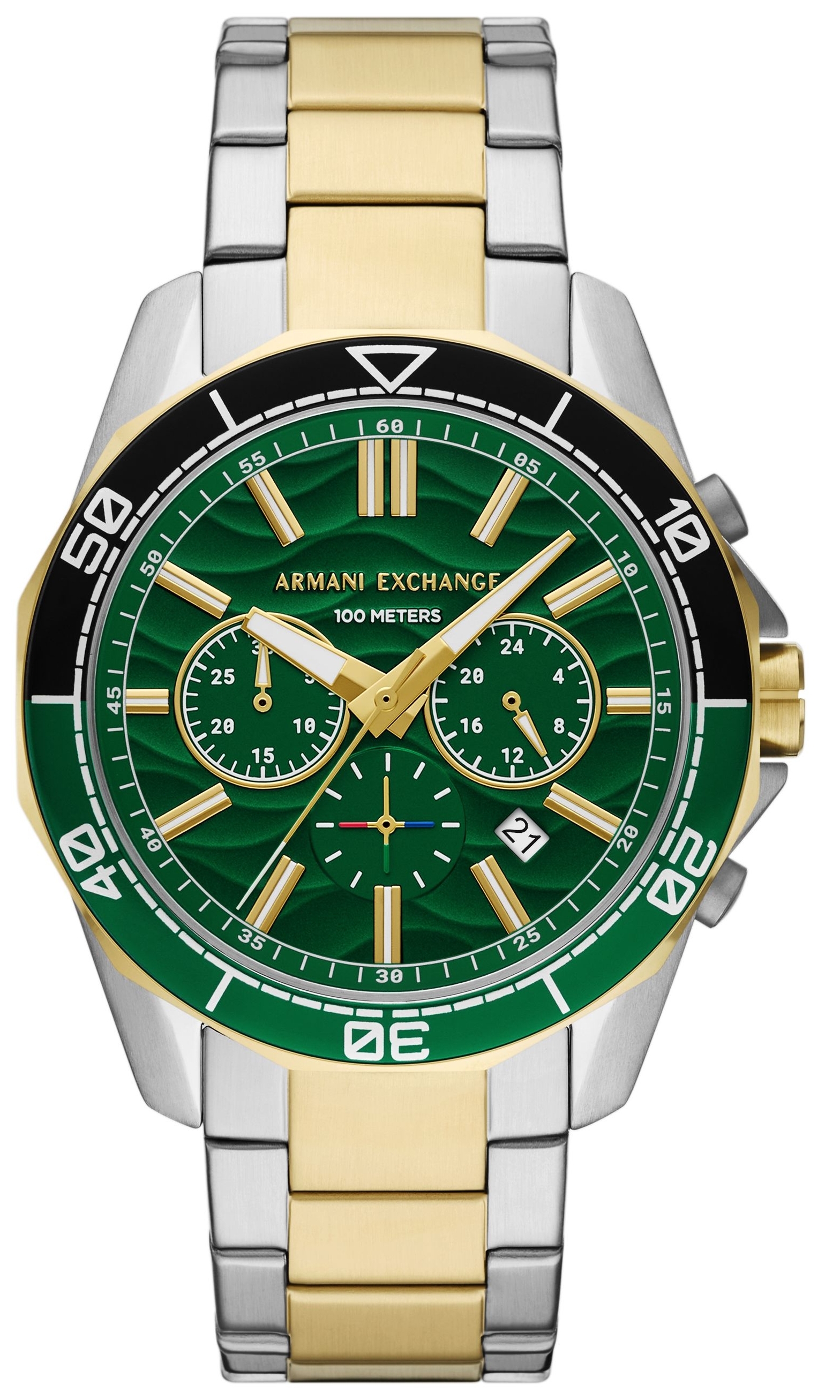 Armani Exchange Herreklokke AX1966 Spencer Grønn/Gulltonet stål