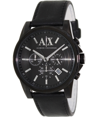 Bilde av Armani Exchange Smart Herreklokke Ax2098 Sort/lær Ø45 Mm