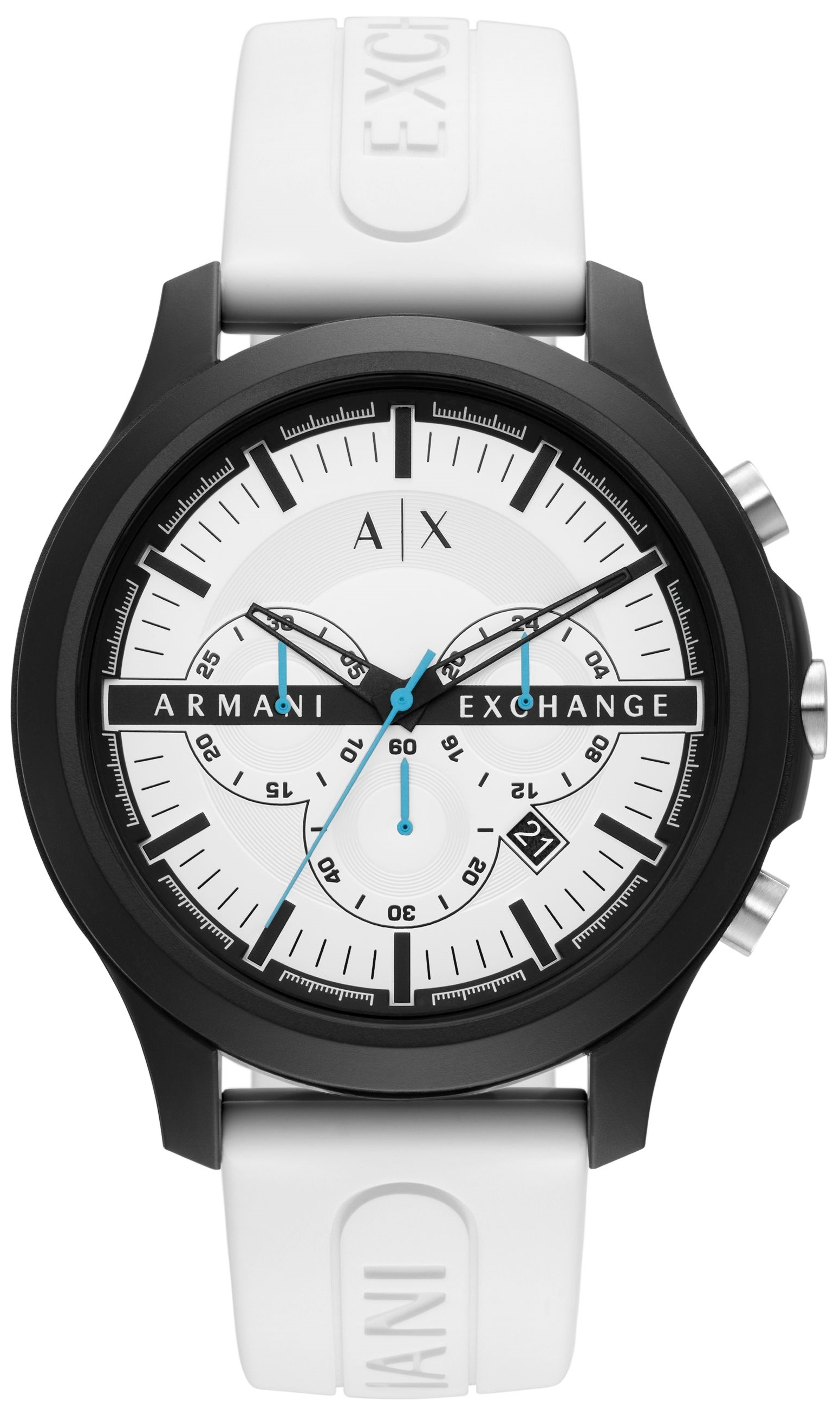 Bilde av Armani Exchange Herreklokke Ax2435 Hampton Hvit/gummi Ø46 Mm