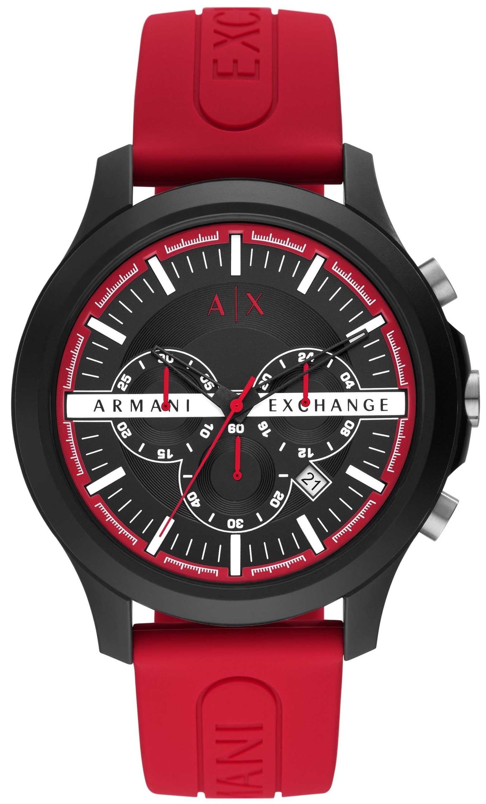 Bilde av Armani Exchange Herreklokke Ax2436 Hampton Sort/gummi Ø46 Mm