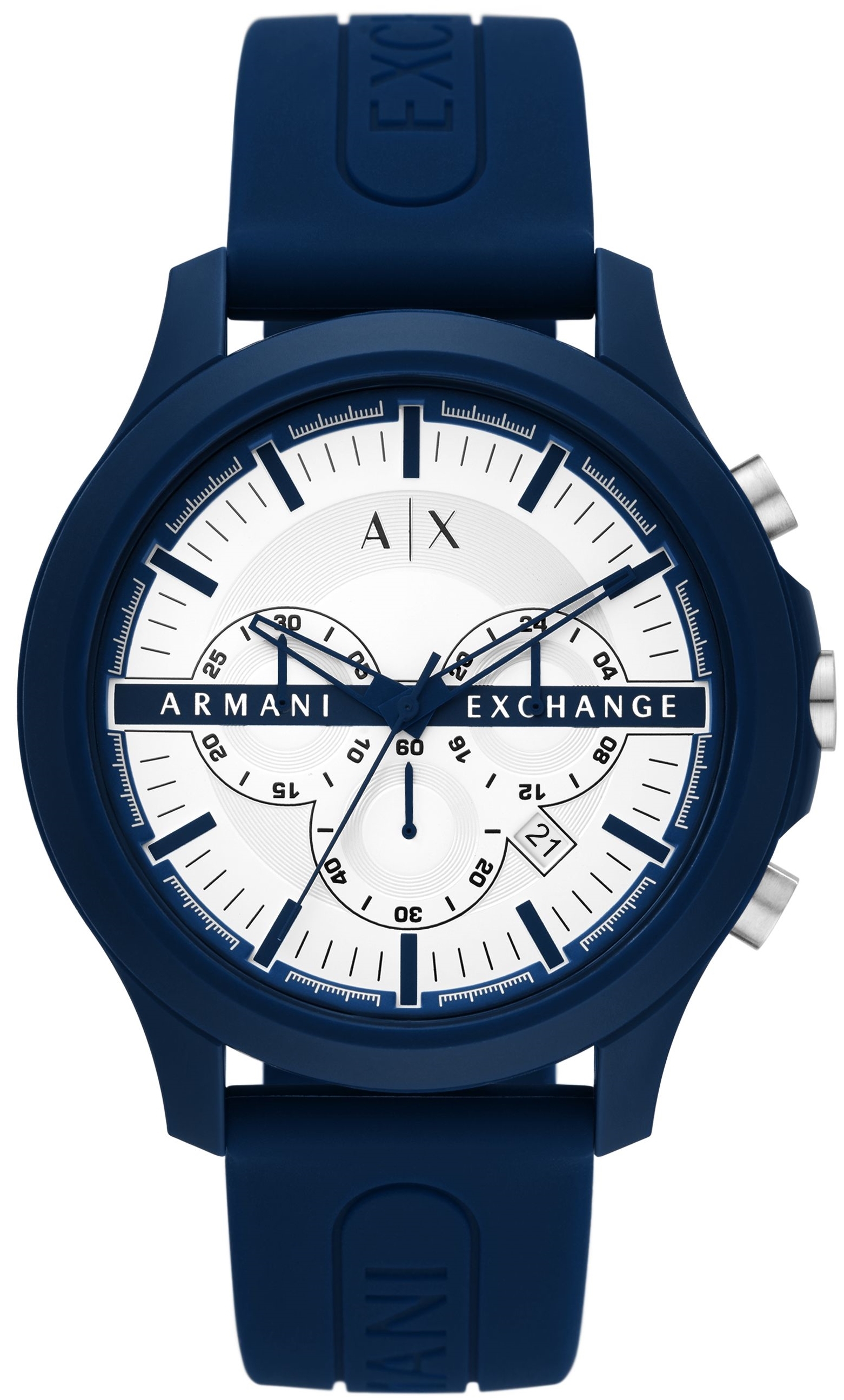 Bilde av Armani Exchange Herreklokke Ax2437 Hampton Hvit/gummi Ø46 Mm