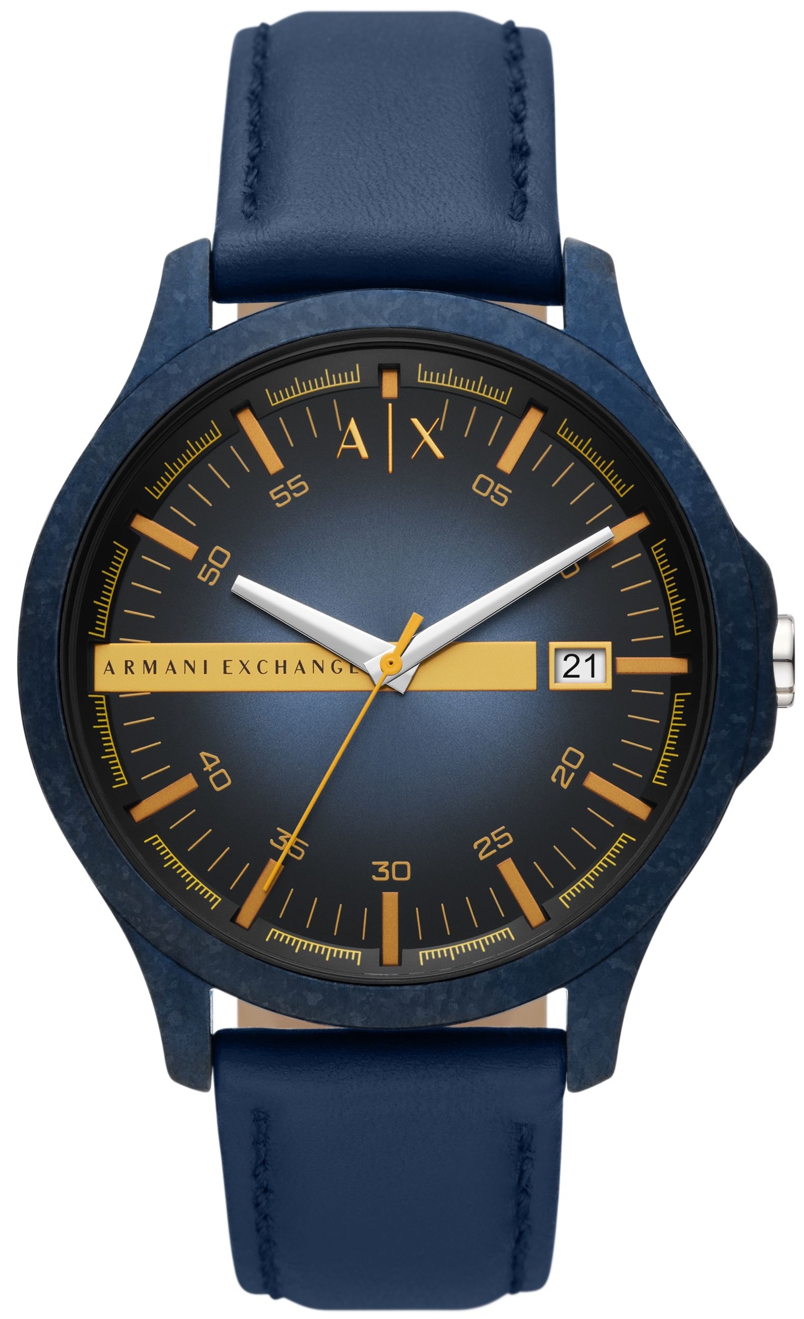 Bilde av Armani Exchange Herreklokke Ax2442 Hampton Blå/lær Ø46 Mm