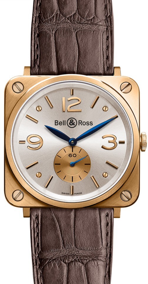 Bell & Ross BR S Mecanique Herreklokke BRS-PKGOLD-PEARL_D