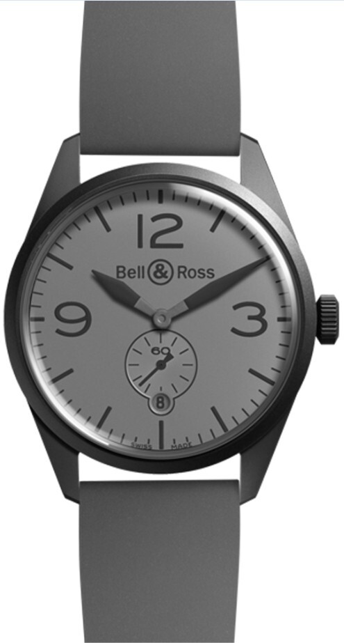 Bell & Ross BR 123 Herreklokke BRV123-COMMANDO Grå/Gummi Ø41 mm - Bell & Ross
