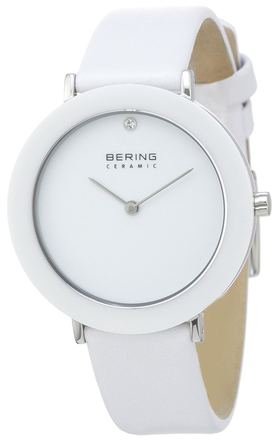 Bilde av Bering Ceramic 11435-654 Hvit/lær Ø34 Mm