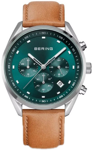 Bering Herreklokke 19240-508 Classic Grønn/Lær Ø40 mm