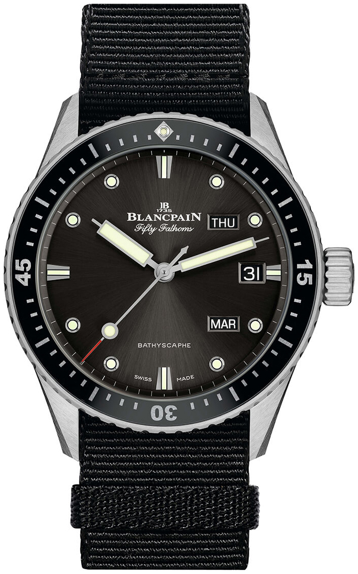 Bilde av Blancpain Herreklokke 5071-1110-naba Fifty Fathoms Sort/tekstil Ø43