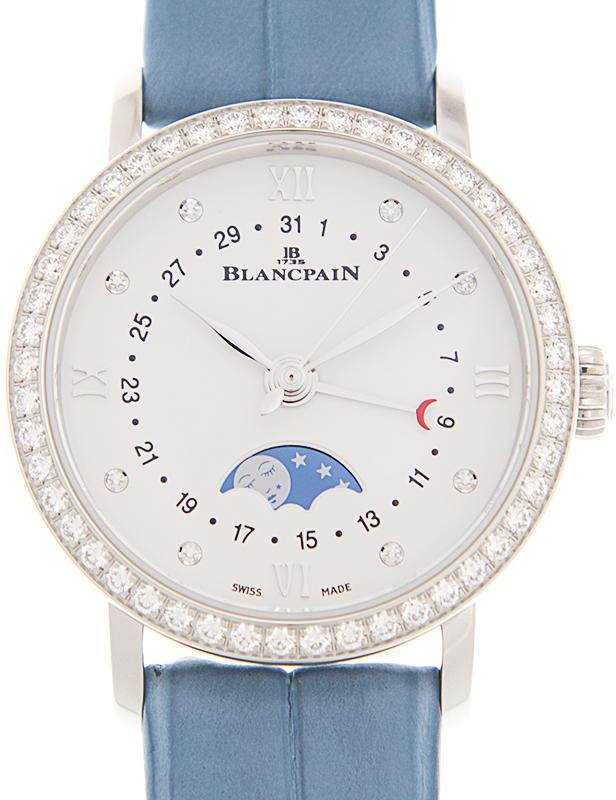 Bilde av Blancpain Dameklokke 6106-4628-95a Villeret Hvit/lær Ø29.2 Mm