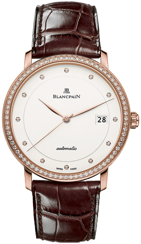 Bilde av Blancpain Dameklokke 6127-2987-55 Villeret Hvit/lær Ø33.2 Mm