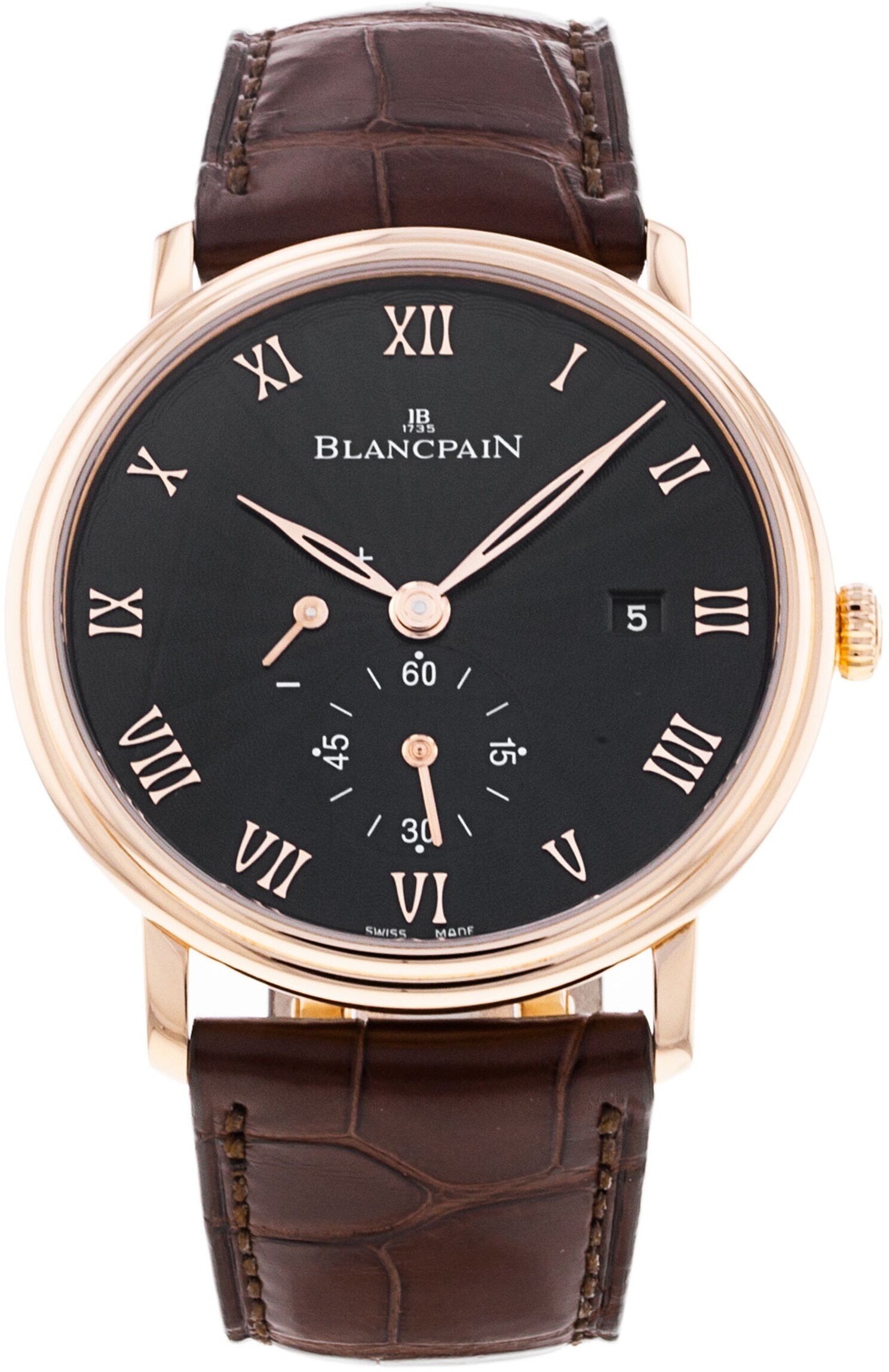 Bilde av Blancpain Herreklokke 6606-3630-55b Villeret Ultraflach Sort/lær