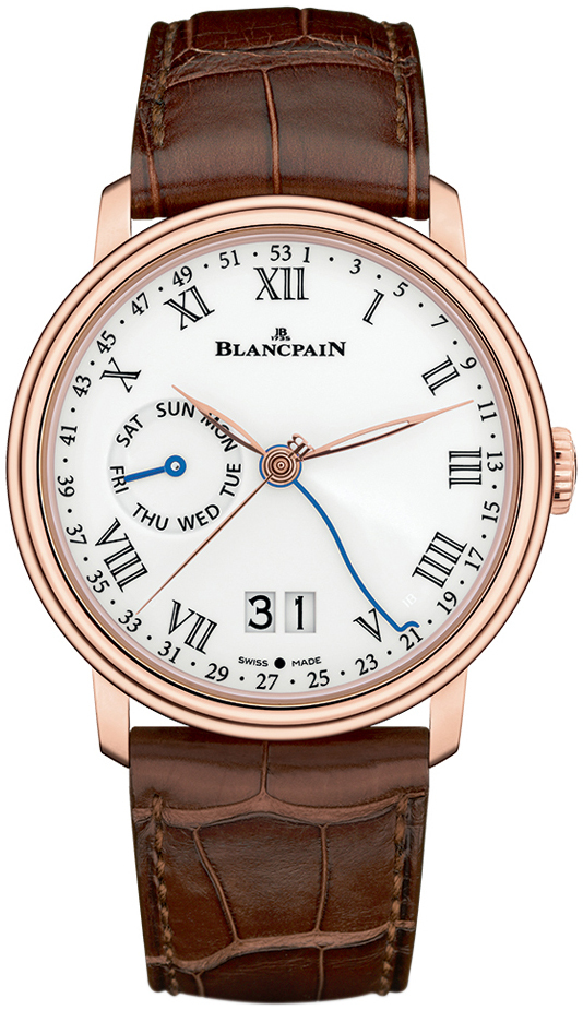 Bilde av Blancpain Herreklokke 6637-3631-55a Villeret Hvit/lær Ø42 Mm