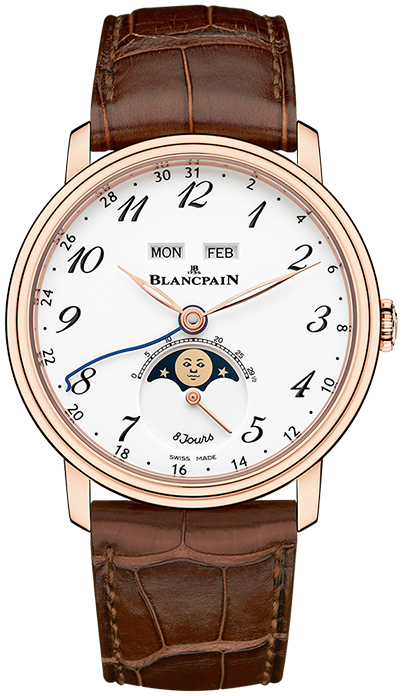 Bilde av Blancpain Herreklokke 6639a-3631-55a Villeret Hvit/lær Ø42 Mm