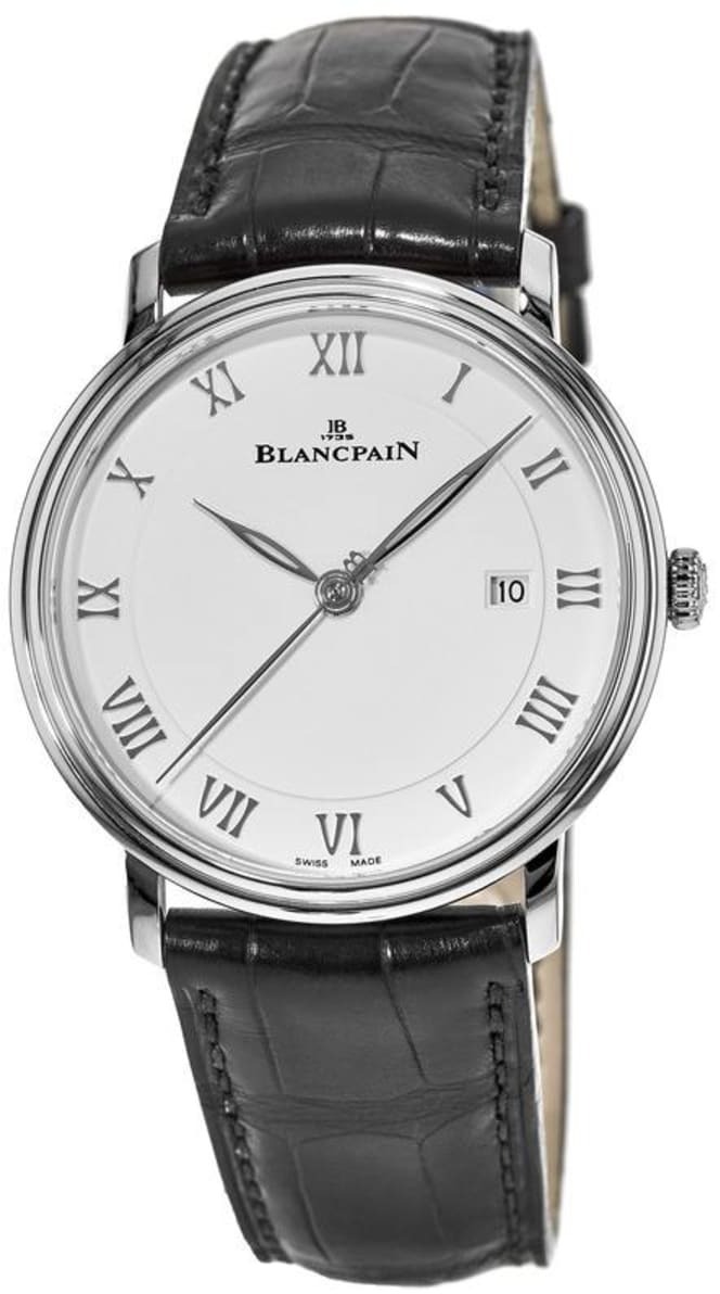 Bilde av Blancpain Herreklokke 6651-1127-55b Villeret Ultraflach Hvit/lær