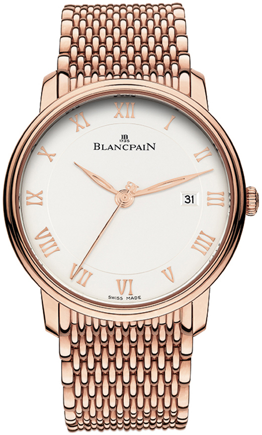 Bilde av Blancpain Herreklokke 6651-3642-mmb Villeret Hvit/18 Karat Rosé Gull