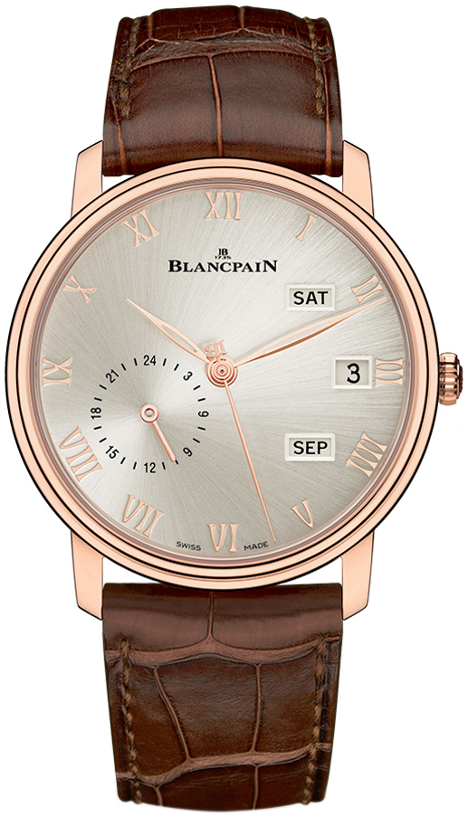 Bilde av Blancpain Herreklokke 6670a-3642-55b Villeret Sølvfarget/lær Ø40 Mm