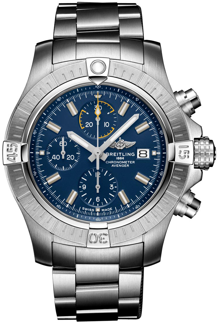 Bilde av Breitling Herreklokke A13317101c1a1 Avenger Chronograph 45 Blå/stål