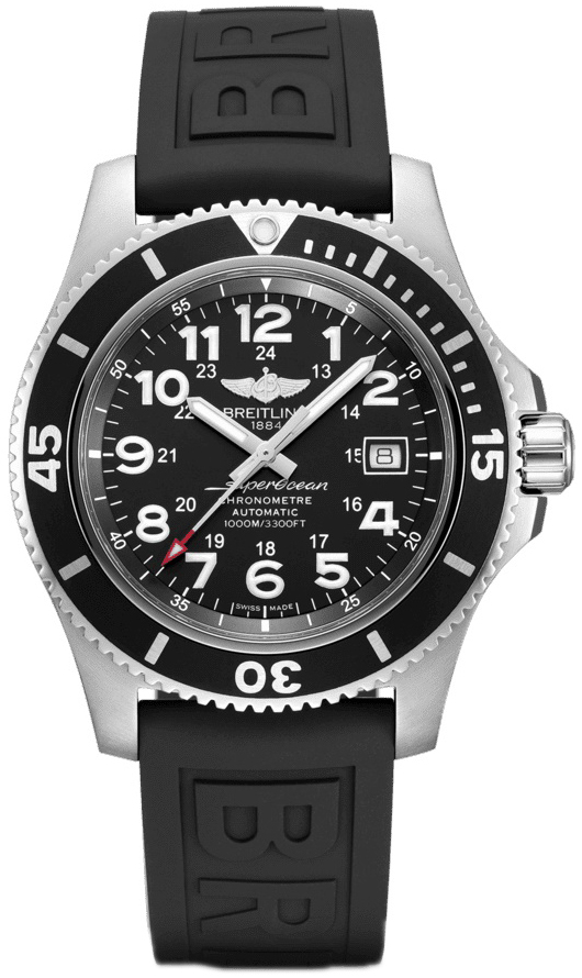 Bilde av Breitling Herreklokke A17392d71b1s2 Superocean Ii 44 Sort/gummi Ø44