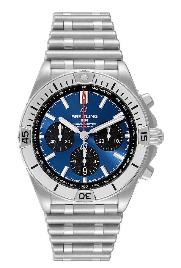 Bilde av Breitling Herreklokke Ab0134101c1a1 Chronomat B01 42 Blå/stål Ø42