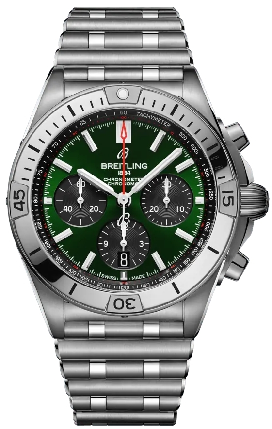 Bilde av Breitling Herreklokke Ab0134101l1a1 Chronomat B01 42 Grønn/stål