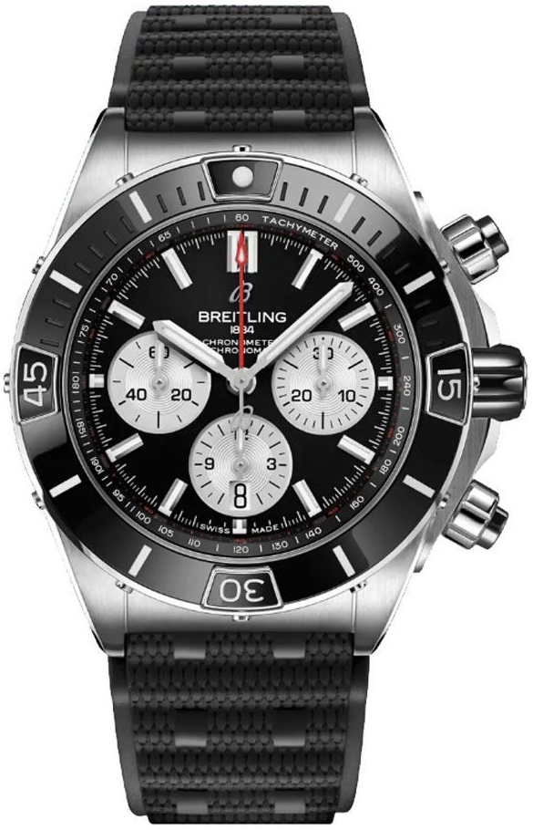 Bilde av Breitling Herreklokke Ab0136251b1s1 Super Chronomat B01 44 Sort/gummi