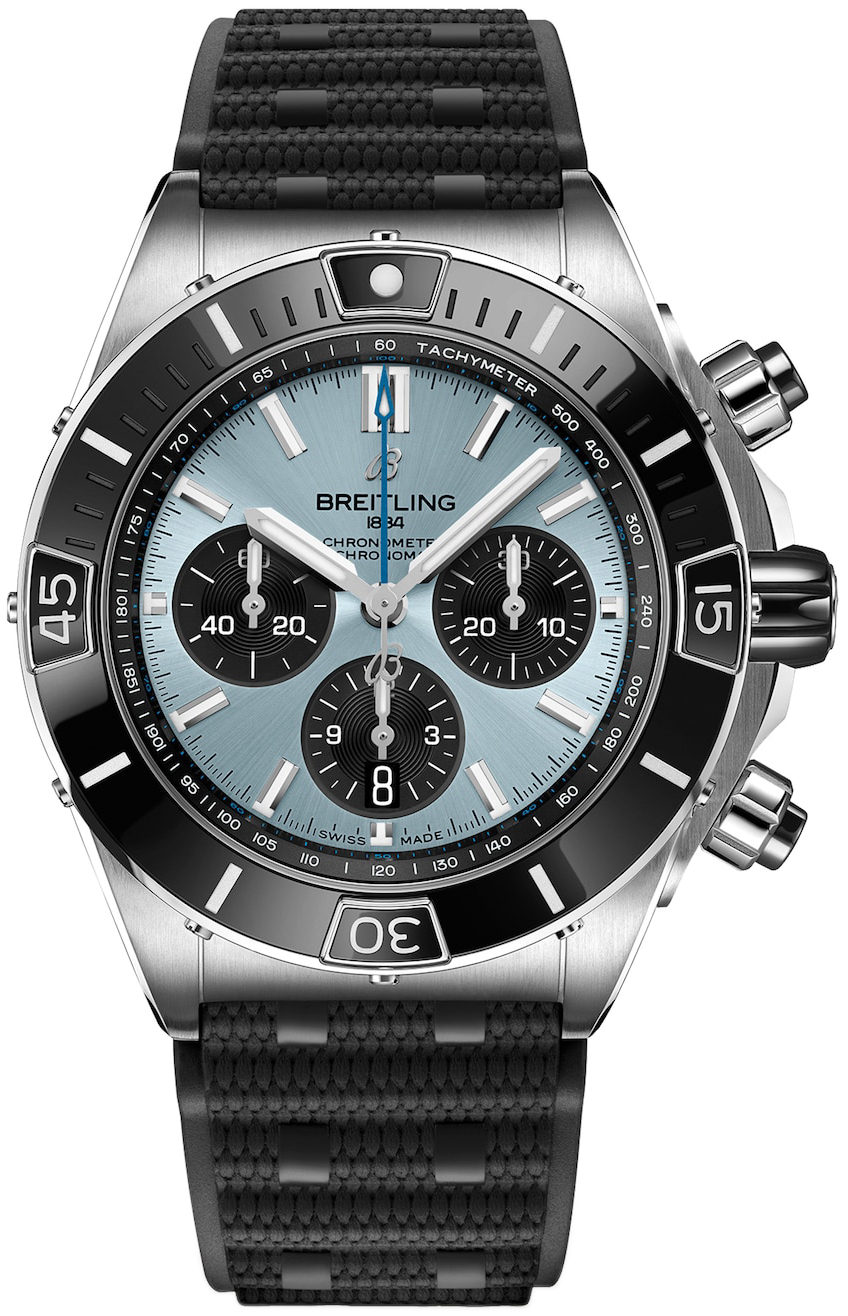 Bilde av Breitling Herreklokke Pb0136251c1s1 Super Chronomat B01 44 Blå/gummi