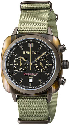 Briston Herreklokke 18142-PKAM-TJS-19-NJ Clubmaster Sort/Tekstil