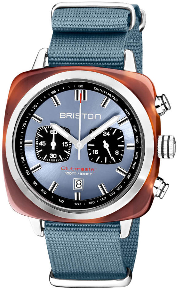 Briston Herreklokke 20142-SA-TS-25-NIB Clubmaster Blå/Tekstil