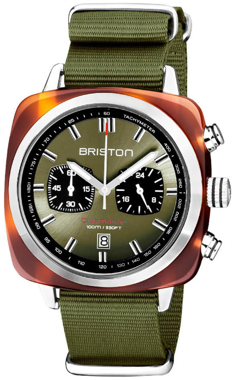 Briston Herreklokke 20142.SA.TS.26.NOL Sport Grønn/Tekstil