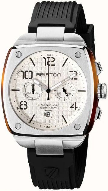 Briston Herreklokke 22142-S-T-2-RB Streamliner Hvit/Gummi