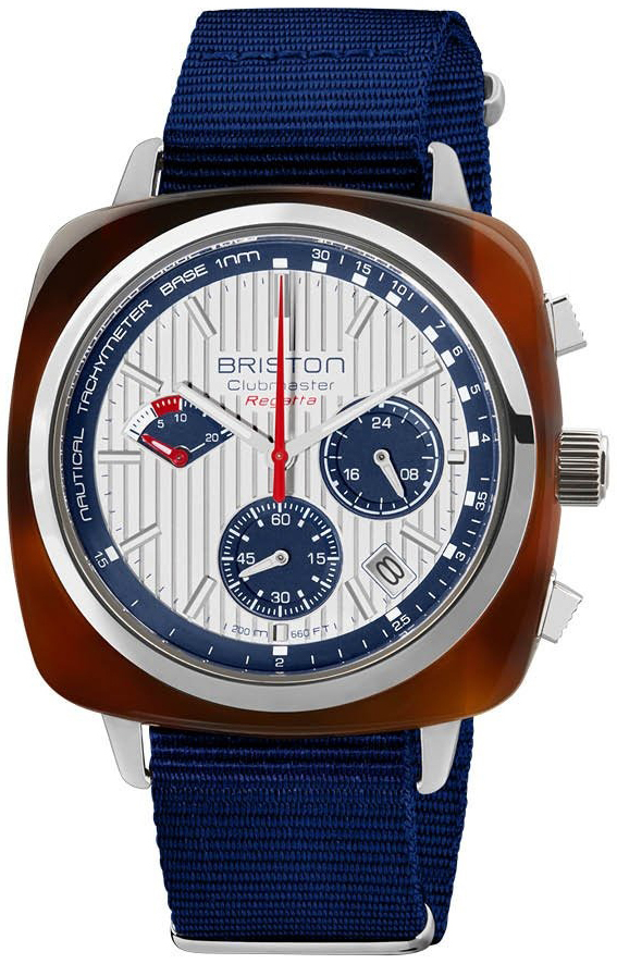 Briston Herreklokke 241542.SA.T.2.NNB Clubmaster Sølvfarget/Tekstil
