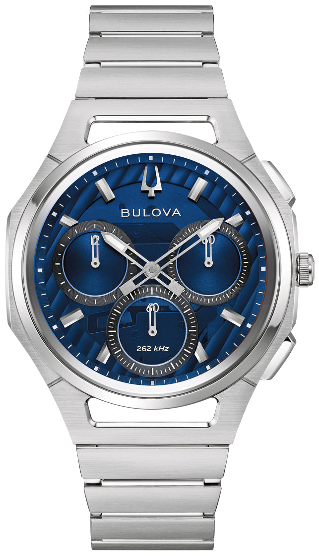 Bulova Herreklokke 96A339 Curv Blå/Stål Ø41 mm