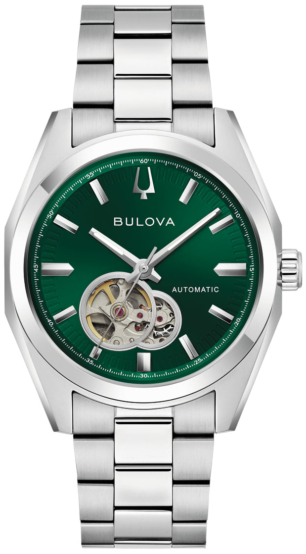 Bulova Herreklokke 96A349 Surveyor Grønn/Stål Ø39 mm