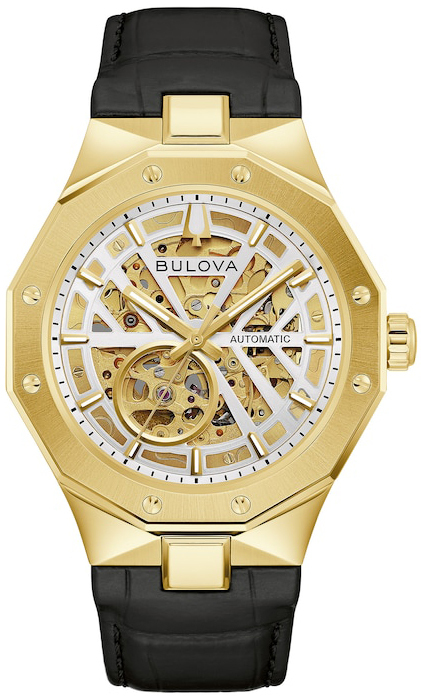 Bulova Herreklokke 97A206 Prestige Gull/Lær Ø42 mm