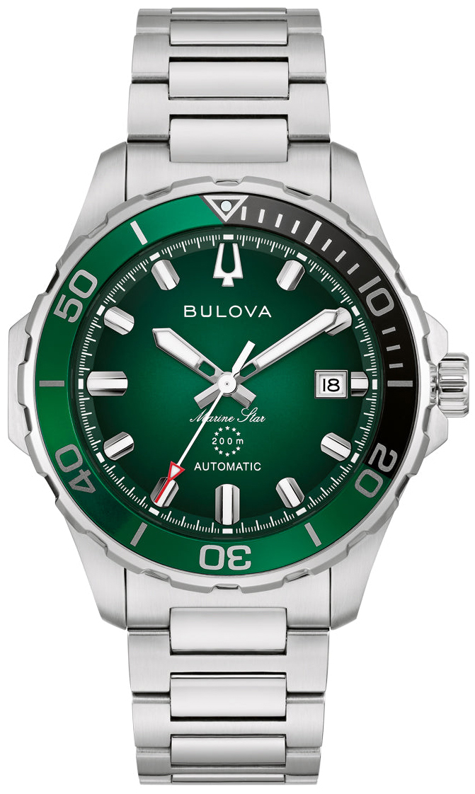 Bulova Herreklokke 98B471 Marine Star Grønn/Stål Ø41 mm