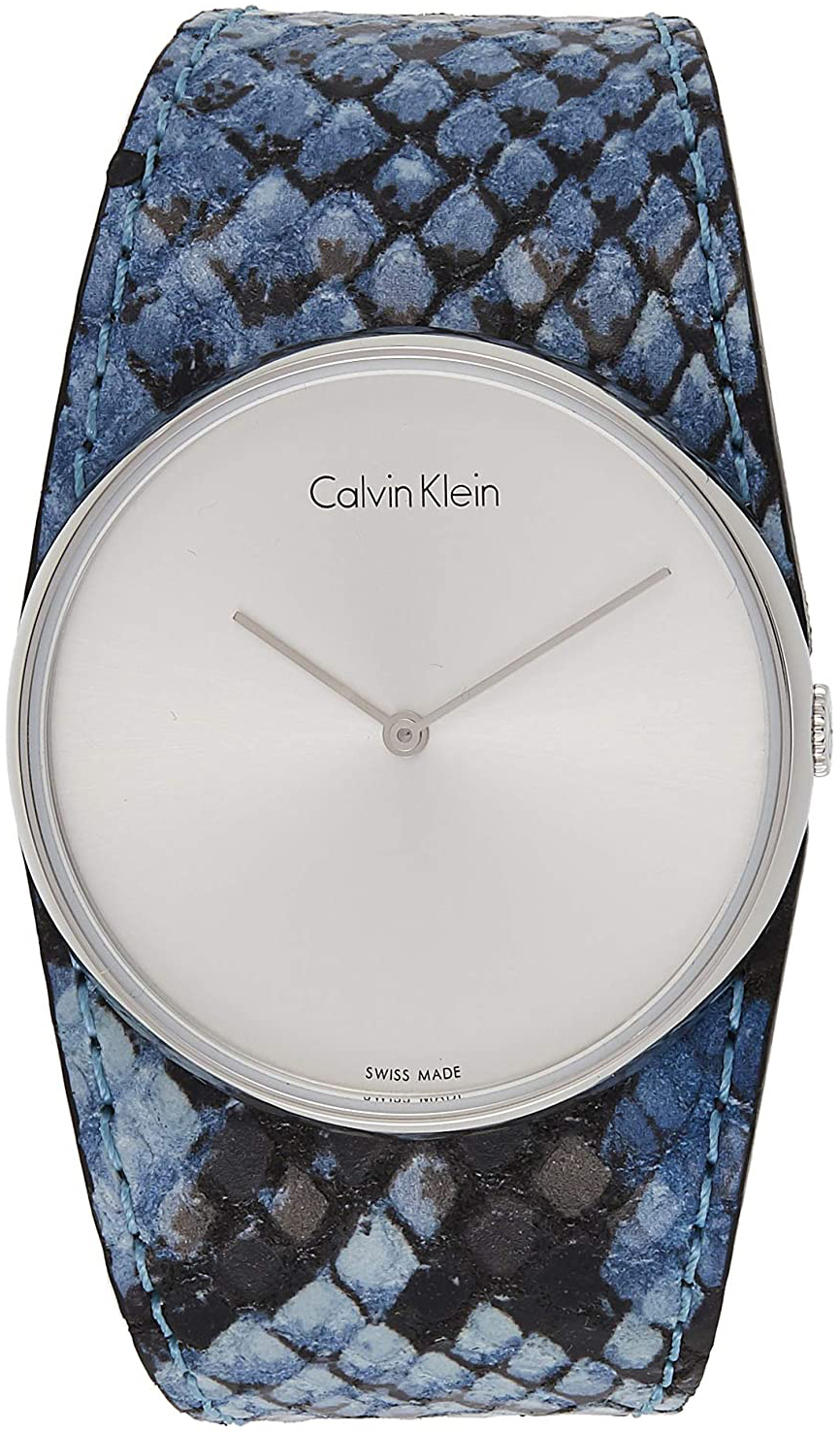 Calvin Klein 99999 Dameklokke K5V231 Sølvfarget/Lær Ø39 mm