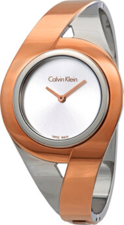 Calvin Klein 99999 Dameklokke K8E2M1Z6 Sølvfarget/Rose-gulltonet