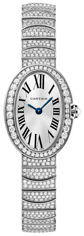 Cartier Baignoire Dameklokke HPI00327 Sølvfarget/18 karat hvitt gull