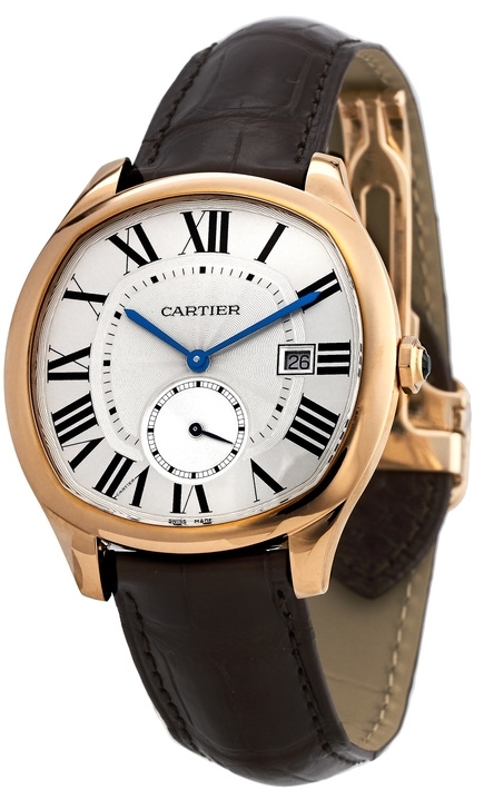 Cartier Drive De Cartier Herreklokke WGNM0003 Sølvfarget/Lær