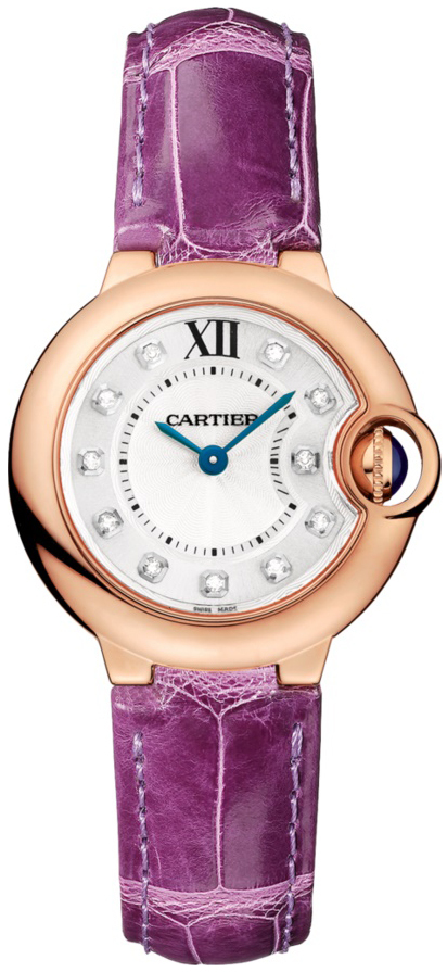 Cartier Ballon Bleu De Cartier Dameklokke WJBB0019 Sølvfarget/Lær