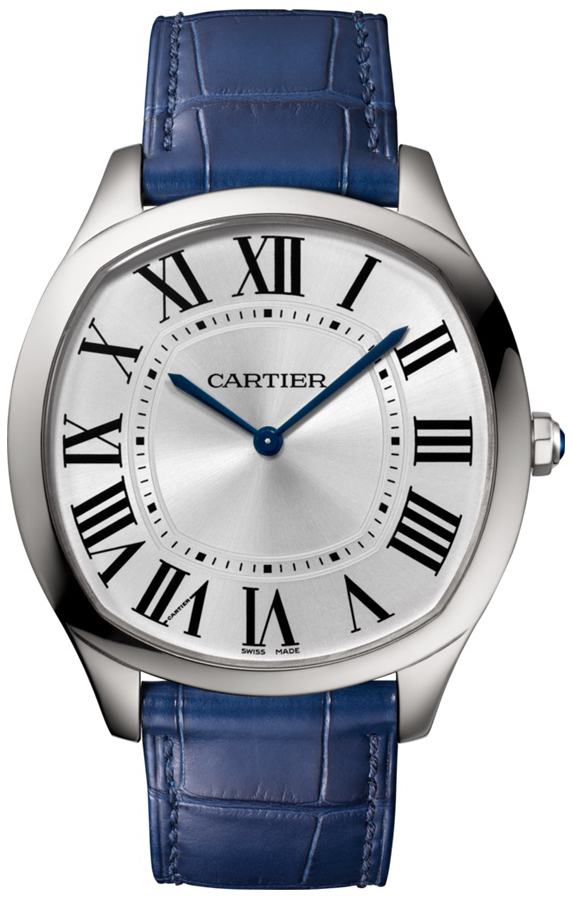 Cartier Drive De Cartier Herreklokke WSNM0011 Sølvfarget/Lær - Cartier